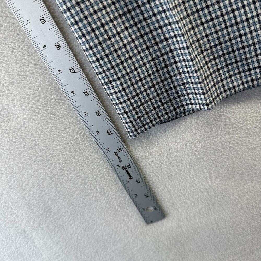 Vintage 70s Slacks Men's 33x31 Blue White Houndstooth Flared Wide leg Rockabilly - Picture 4 of 10